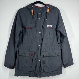 Madewell Penfield Kasson Parka Utility Jacket Black Winter Coat Flannel Lined L